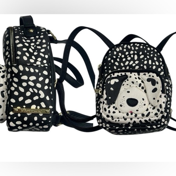 Betsey Johnson Black and White Puppy Mini Backpack - Picture 1 of 4